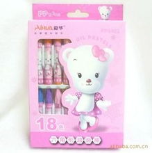环保爱华可爱小熊PP6402油画棒 学生文具批发的新宠